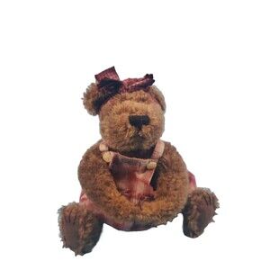 Boyds Bears Teddy Brown Dressed Bean Bag Plush 11 Inches Retired Vintage
